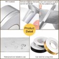 2pcs 0 31 Inchx164 Ft Foil Self Adhesive Tile Sticker Decoration Gap Sealing Tape Strip Waterproof Self-adhesive Floor Crevice