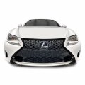 Slickmod Chrome Delete Blackout Vinyl Overlay For 2015-2018 Lexus Rc Front Grill Wfoglight Trim Front Satin Black 