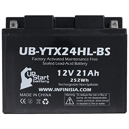 Ub-ytx24hl-bs Battery Replacement For 1998 Arctic Cat Pantera 580 500 Cc Snowmobile Factory Activated Maintenance Free