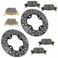 Caltric Front Brake Discs With And Rear Pads Compatible Honda Rincon 680 2006-2023