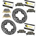 Caltric Front Brake Discs With And Rear Pads Compatible Honda Rincon 680 2006-2023
