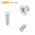 Uxcell 8 X 5 White Screws Self Drilling 100pcs Flat Head Phillips Sheet Metal Screw Wood To