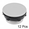 Uxcella 12 Pcs 30mm Black Gray Plastic Push Button Switch Hole Panel Plug