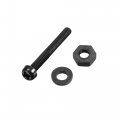 Uxcell Nylon Screw Nut Washer Assortment Kit M2 5x20mm Round Head Machine Bolt Nuts Flat Washers Black 50 Set