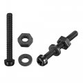 Uxcell Nylon Screw Nut Washer Assortment Kit M2 5x20mm Round Head Machine Bolt Nuts Flat Washers Black 50 Set