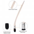 Uxcell Bent Radiator Paint Brush 16 Length 1 Width Bristle With Long Wood Handle For Wall Treatment Black 4pcs