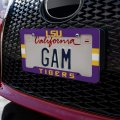 Lsu Wordmark With Jersey Stripes License Plate Tag Frame