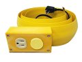 Electriduct Lay Flat Electrical Power Extension Cord Cover Cable Protector 10 Feet Safety Yellow