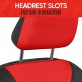 Motor Trend Aquashield Waterproof Neoprene Car Seat Covers Front Pair Red Includes 4 Piece Carpet Floor Mats Universal Fit For
