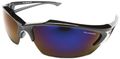 Edge Eyewear Tsdkap218 Khor Safety Glasses Black With Polarized Aqua Precision Blue Mirror Lens 