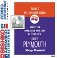 Bishko Automotive Literature 1937 Plymouth Deluxe Roadking Shop Service Repair Manual Cd Engine Electrical 