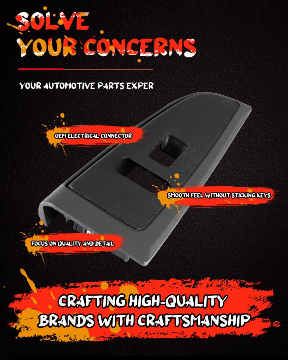 Power Window Switch Panel For Cadillac Escalade 2004 To 2006 Chevy Silverado 1500 2007 Gmc Sierra Oe 89045120 Black Control