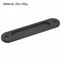 Finger Flush Pull Handle 180x40x5 7mm Oval For Drawer Door Black