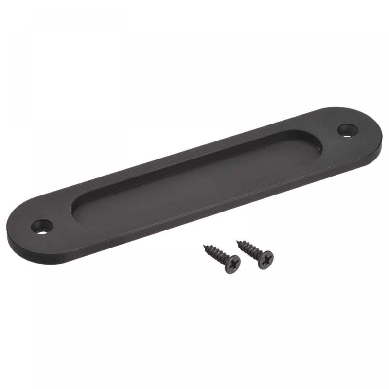 Finger Flush Pull Handle 180x40x5 7mm Oval For Drawer Door Black