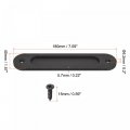 Finger Flush Pull Handle 180x40x5 7mm Oval For Drawer Door Black