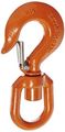 Indusco 47400981 Drop Forged Carbon Steel Swivel Eye Hook With Latch 3 Ton Working Load Limit 