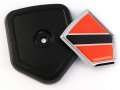 Trinidad And Tobago Flag Car Truck Black Shield Grill Badge Grille Chrome Emblem 2 6 X 3 1