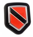 Trinidad And Tobago Flag Car Truck Black Shield Grill Badge Grille Chrome Emblem 2 6 X 3 1