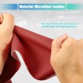 Uxcell Car Hand Sewn Steering Wheel Cover Stitch With Needle And Thread Universal Fit 15 4-16 Inch 39-40 5cm Dia Red