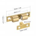 Uxcell Cabinet Door Closet Brass Double Ball Catch Tension Latch 35mm Length Gold Tone