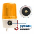 Baomain Revolving Warning Light With Buzzer 3w Lte-5106j Led Yellow Indicator Rotating Signal Lamp Ip55 Yellow Dc12v