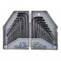 Hex Key Set Allens Metric Imperial Combined Long Arm Short Hexagon Key 30-piece With Carry Case Gray