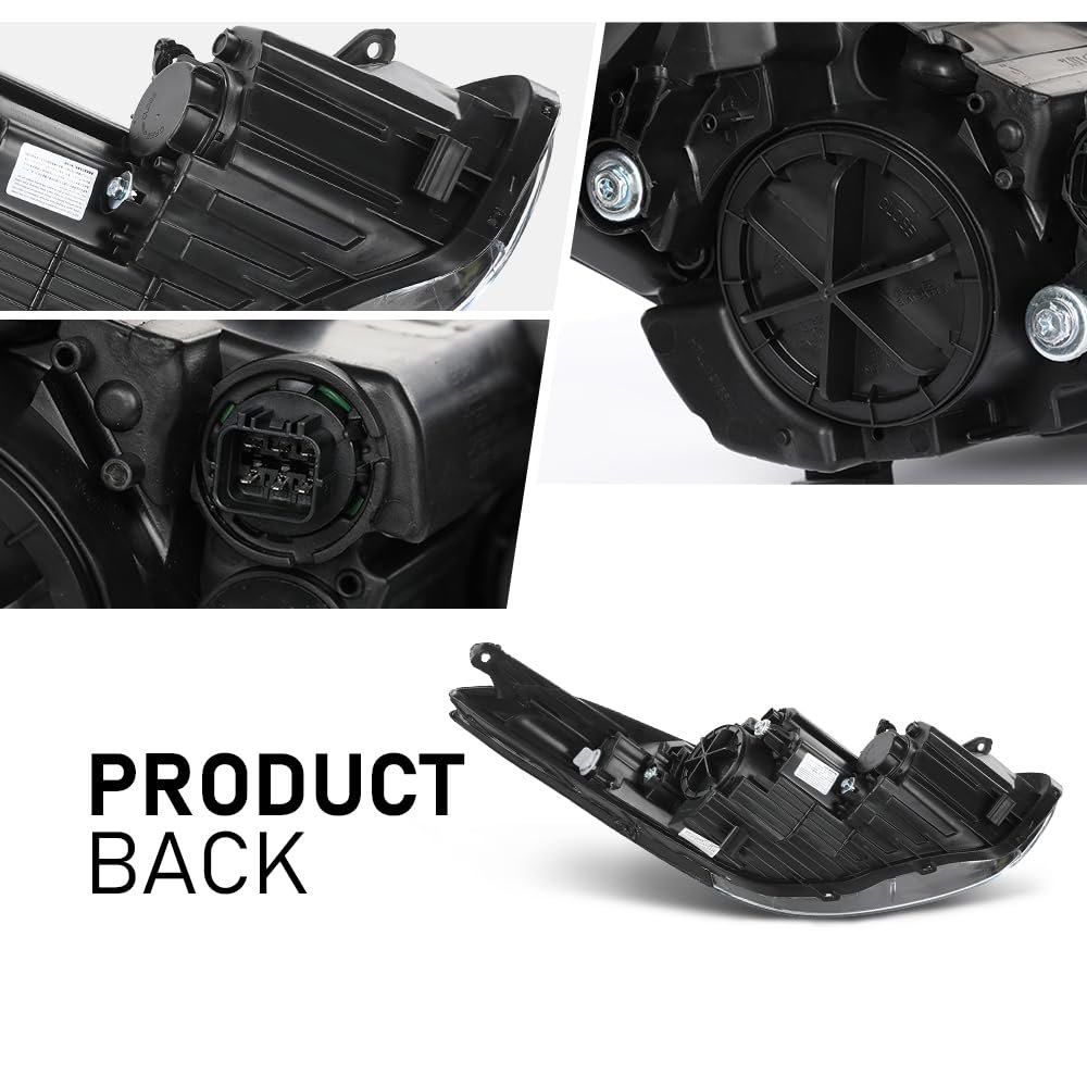 Headlight Left Driver Side Halogen For Elantra 2011-2013 921013y000 Hy2502161 Clear Lens Chrome Housing Amber Reflector