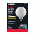 S21255 G40 Led Bulb 6 Watt Warm White 2700k E Medium Base Dimmable 6 Pack 500 Lumens 60 Equivalent Finish