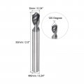 Uxcell Spotting Drill Bits 6mm Dia Shank 120 Degree Solid Carbide Altisin Coated 2 Flutes Round Drilling Cutter