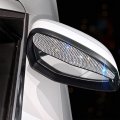 Mingzaiqipei Car Rear View Mirror Rain Eyebrows 2pcs Bling Crystal Visor Shade Blocker Cover Side Accessories Multicolour