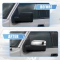 X Autohaux Pair Car Exterior Chrome Plated Power Top Half Mirrora Cover Cap For Ford F-150 Fx4 Xlt 2004-2008