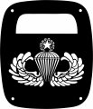 Jeeptails Army Master Jumper Paratrooper Design Tail Lamp Covers For Jeep Yj Wrangler Black Set Of 2 