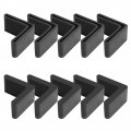 Hilitchi 20 Pcs 50mm X L Shaped Black Rubber Angle Iron Caps Furniture Pads Bed Steel Frame Racks Shelves Feet Covers 