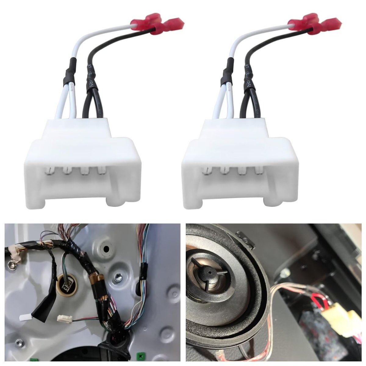 Car Front Dash Tweeter Speaker Wiring Harness For Toyota Corolla 2012 2019 Camry Rav4 Highlander Lexus And Subaru 2 Pack Plug