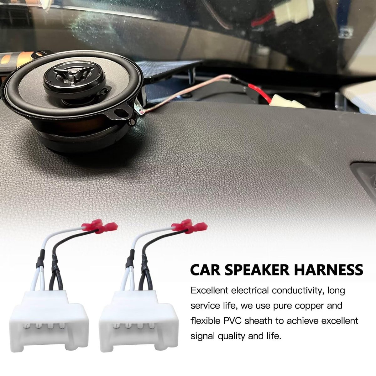 Car Front Dash Tweeter Speaker Wiring Harness For Toyota Corolla 2012 2019 Camry Rav4 Highlander Lexus And Subaru 2 Pack Plug
