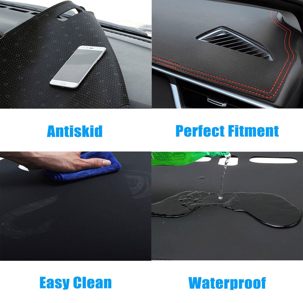 Dashboard Cover For Mercedes Benz S Class 2014 2020 Black Microfiber Leather Anti Glare Sun Shade Uv Protection And Airbag Safe