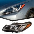 Tbvechi Headlight Headlights Assembly Fit For 2015 2016 2017 Hyundai Sonata Halogen Driver Side Headlamps Replacement Hy2503183 