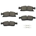 Front D1904 Metal 4pcs W Hardware Disc Brake Pad Set 