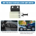 X Autohaux Stop Lamp Switch Stoplight Assembly For Dodge Durango 2014-2016 No 68078700ab Plastic Metal Black