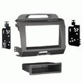 99-7344g Single Din Dash Installation Kit For 2011 Kia Sportage Gray Abs Plastic Aftermarket Stereo Trim Panel Iso Mount Radio 