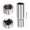 Uxcell 2 Pcs 3 8 Inch Drive 14mm 6-point Deep Socket Metric Steel With Chrome Plated