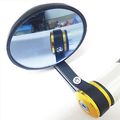 Yibid 1pcs Left Side Gold Motorcycle Bar End Mirrors Rearview For 22mm 7 8 Inch Handlebar Kawasaki Yamaha Honda Suzuki Cafe