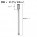 Uxcell Metric Thread Tap M12 X 1 25 H2 160mm Extra Long Straight Flute Screw Milling Machine Taps Threading Tapping Repair Tool