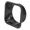 Uxcell Black Duct Connector Square Flange Abs Plastic Air Outlet Inlet Adaptor For 6 3inch Dia Hose