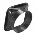 Uxcell Black Duct Connector Square Flange Abs Plastic Air Outlet Inlet Adaptor For 6 3inch Dia Hose