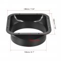 Uxcell Black Duct Connector Square Flange Abs Plastic Air Outlet Inlet Adaptor For 6 3inch Dia Hose