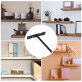 Uxcell 4pcs Floating Shelf Bracket 8 Inch Wall Mounting Blind Support Hidden Hardware For Office And Home Decor Black
