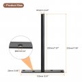 Uxcell 4pcs Floating Shelf Bracket 8 Inch Wall Mounting Blind Support Hidden Hardware For Office And Home Decor Black