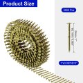3600 Count Siding Nails 1 In X 0 083 15 Degrees Ring Shank Full Round Head Collated Wire Coil For Lath And Sheathing Materials
