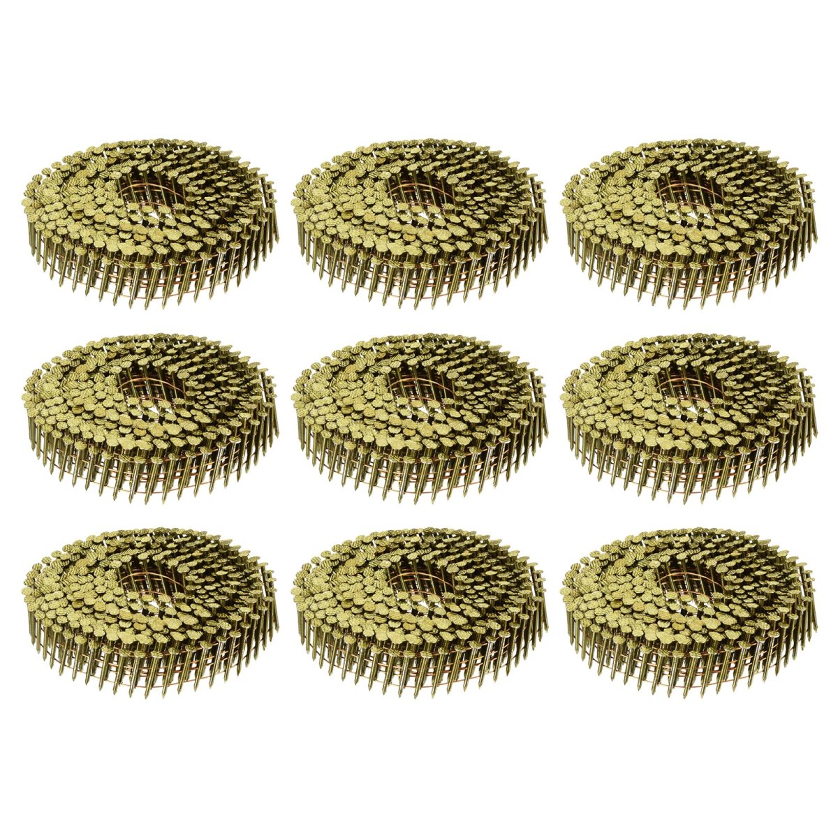3600 Count Siding Nails 1 In X 0 083 15 Degrees Ring Shank Full Round Head Collated Wire Coil For Lath And Sheathing Materials